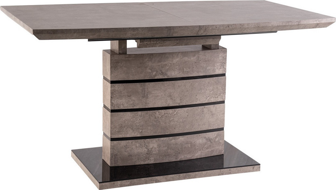 Casarredo Jídelní stůl rozkládací LEONARDO 140x80 - beton/černá