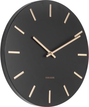 Designové nástěnné hodiny 5821BK black  30cm