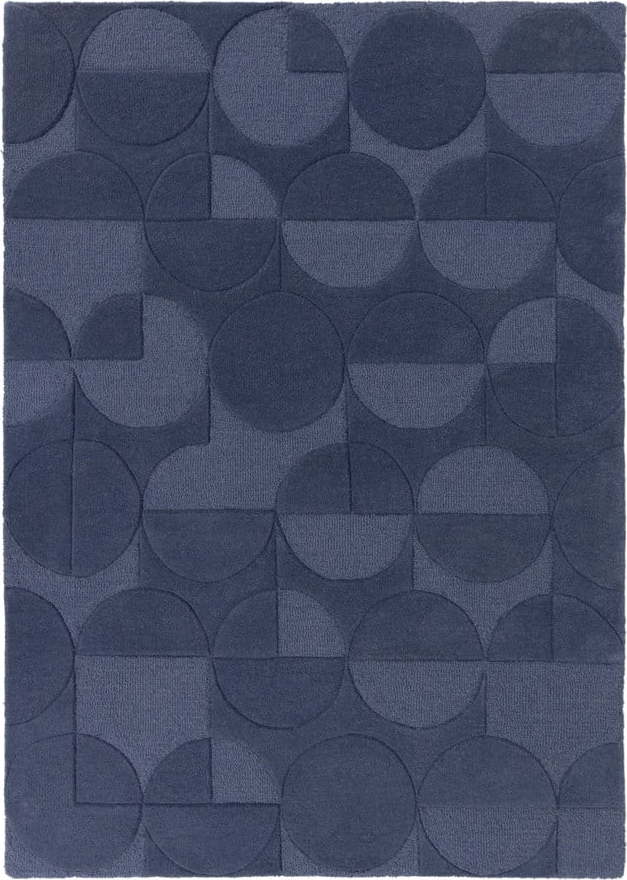 Modrý vlněný koberec Flair Rugs Gigi, 200 x 290 cm