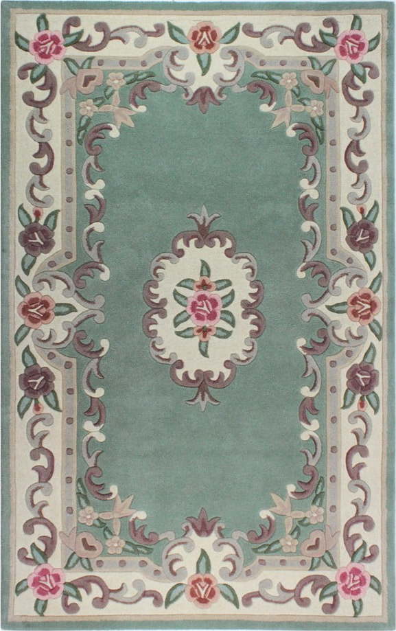 Zelený vlněný koberec Flair Rugs Aubusson, 150 x 240 cm