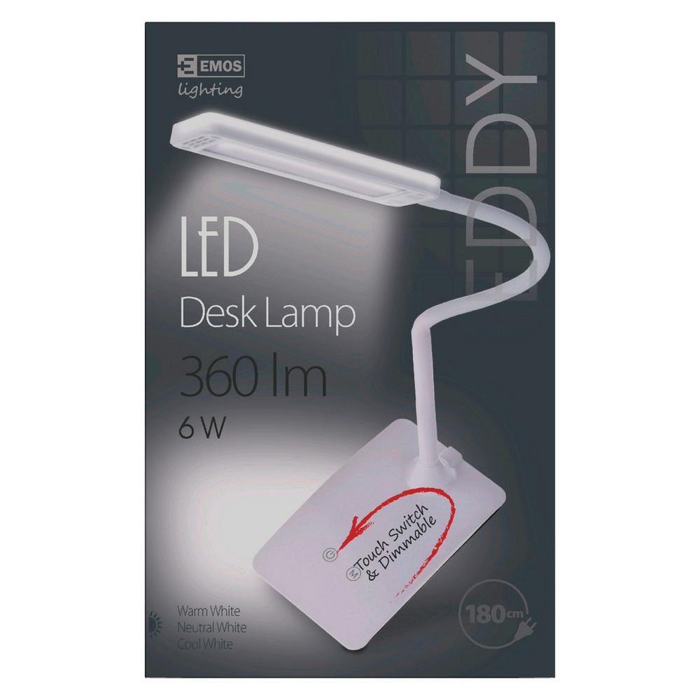 Lampa LED na psací stůl Eddy V: 26cm, 6 Watt