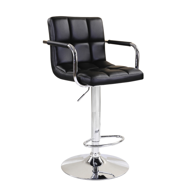 Barová židle LEORA 2 NEW — ekokůže/chrom, více barev Šedohnědá