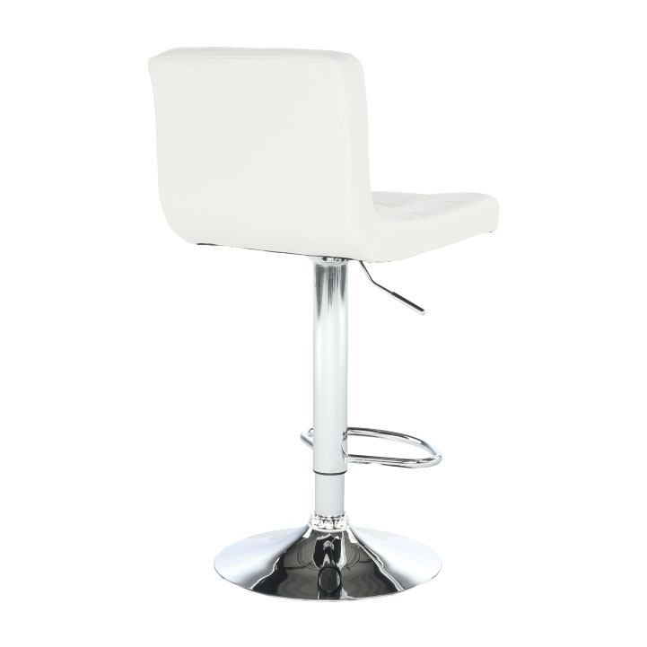 Barová židle KANDY NEW — ekokůže bílá/chrom