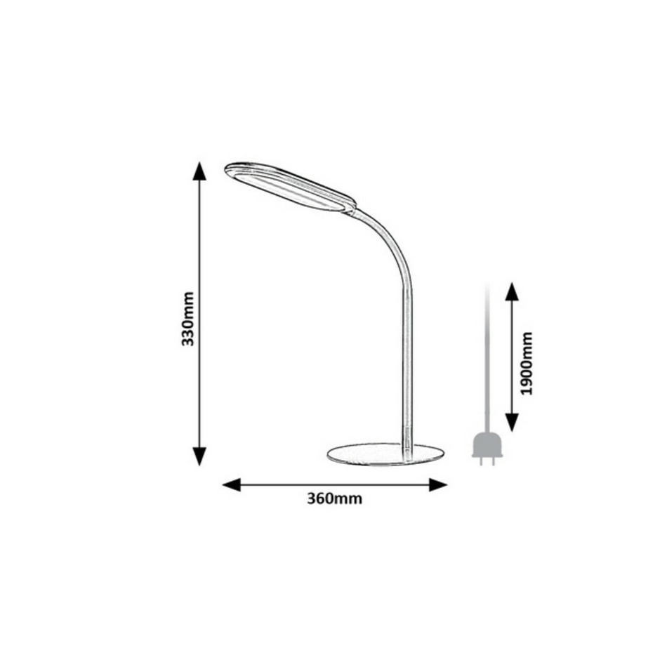 Rabalux 74007 stolní LED lampa Adelmo, 10 W, černá