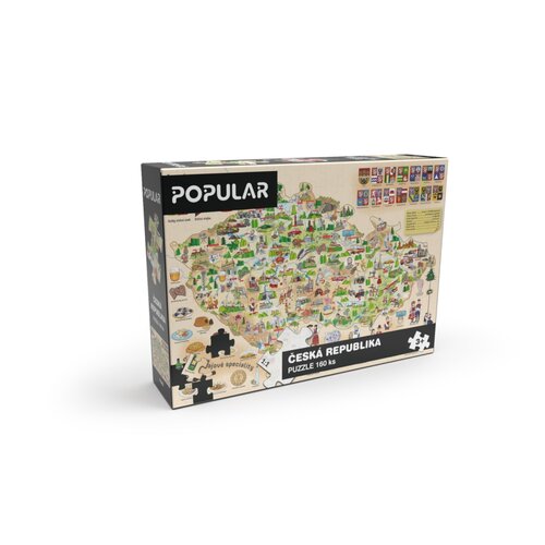 Popular Puzzle Mapa České republiky, 160 dílků