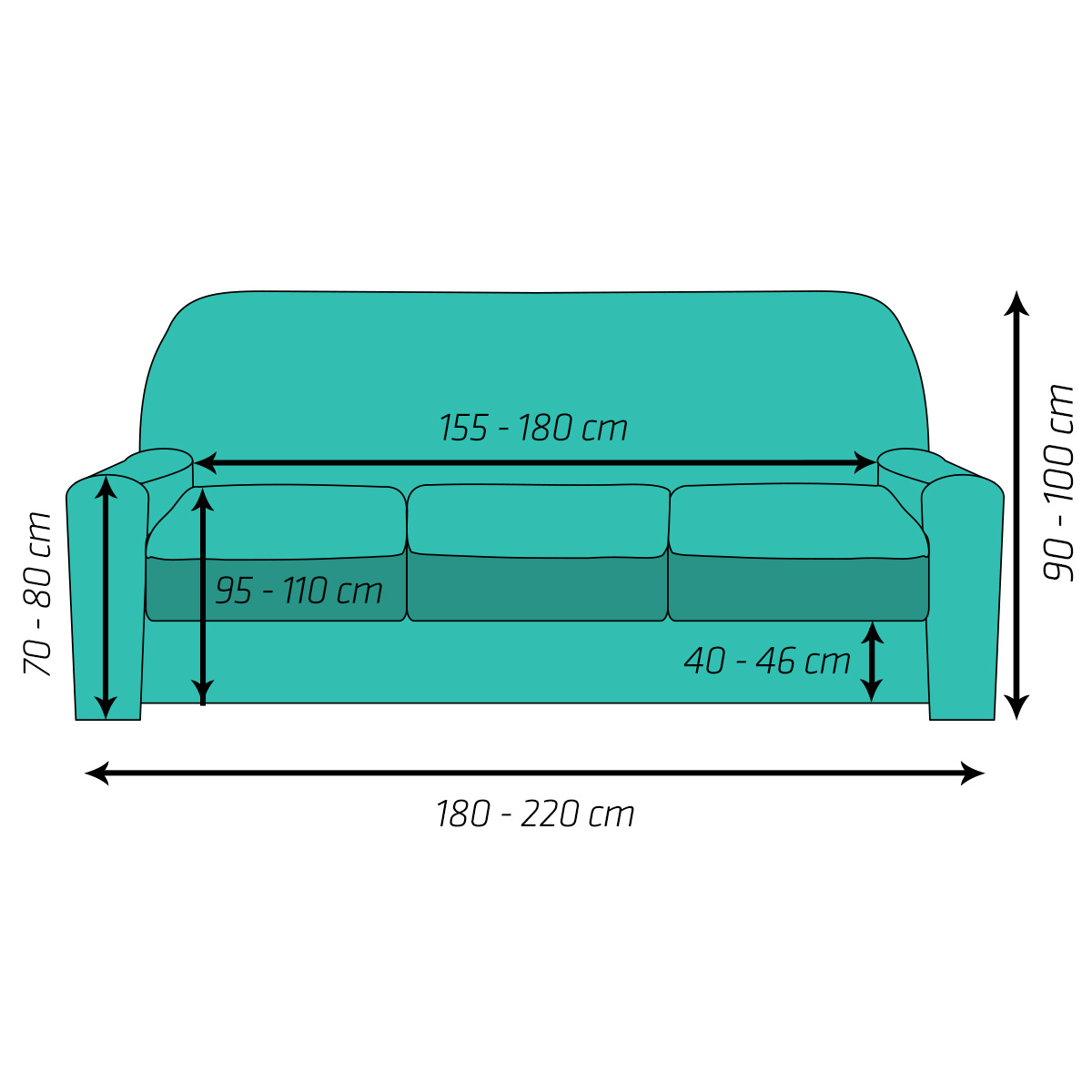 4Home Multielastický potah na křeslo Comfort šedá, 70 - 110 cm