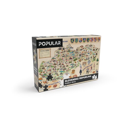 Popular Puzzle Mapa Slovenska, 160 dílků