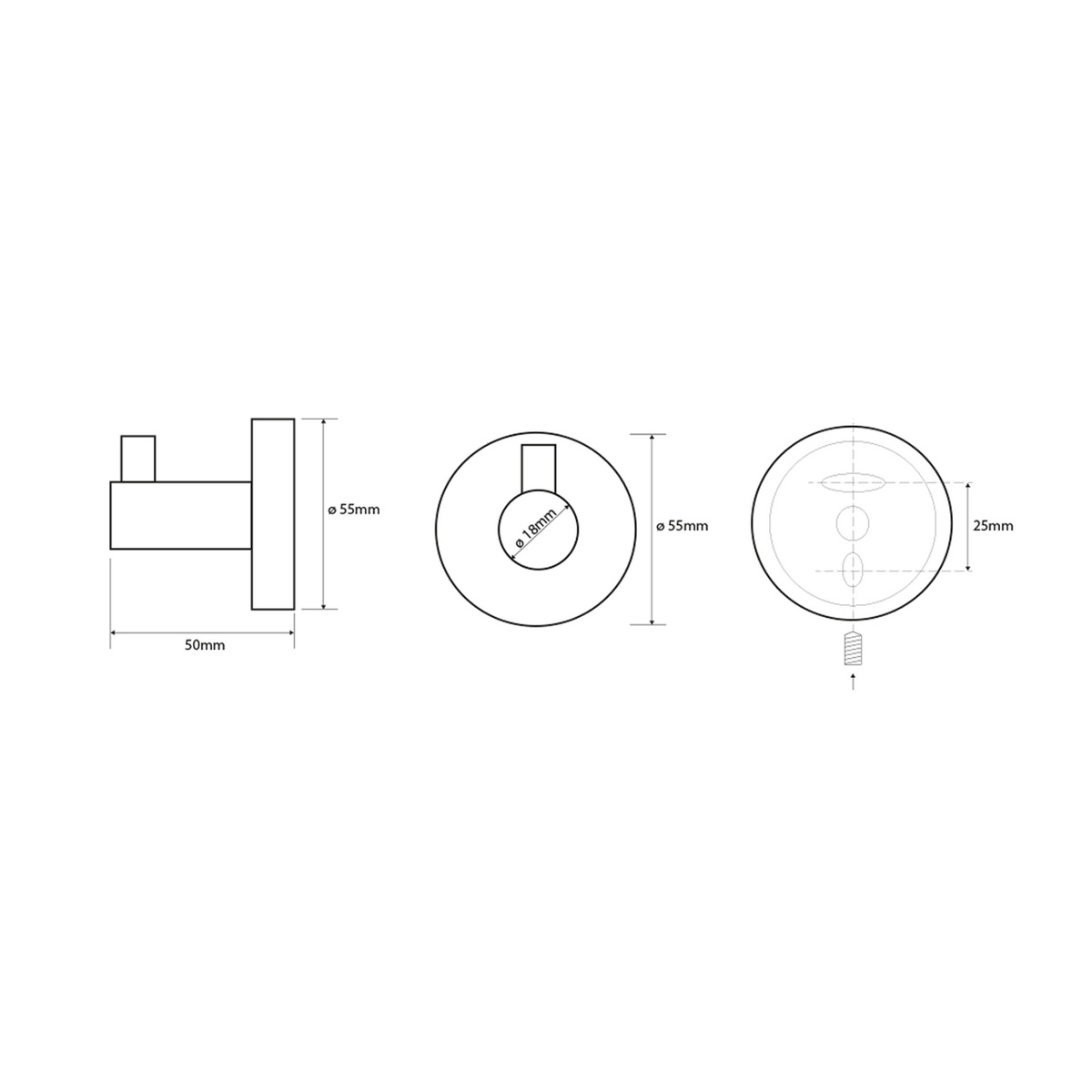 SAPHO XS201 X-Steel háček, broušený nerez