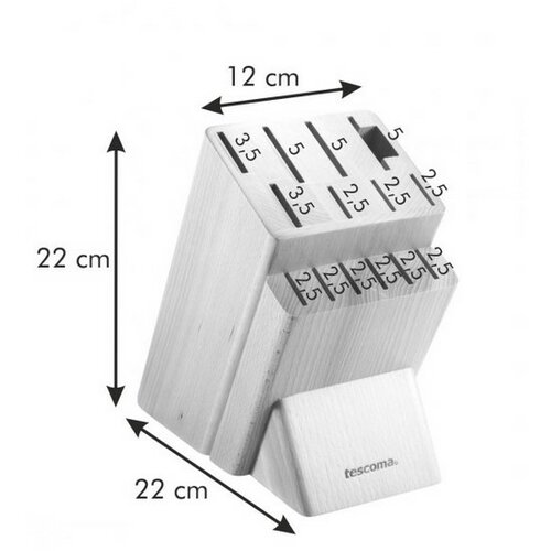 Blok NOBLESSE pro 14 nožů, nůžky na drůbež / ocílku