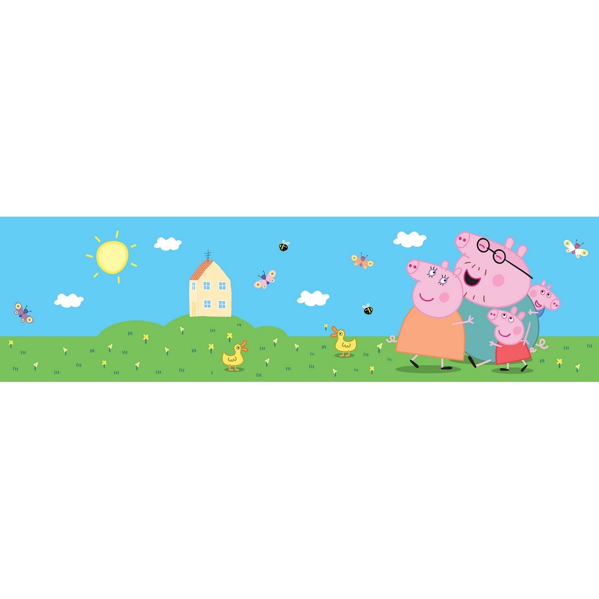 Samolepicí bordura Peppa Pig Classic, 500 x 9,7 cm