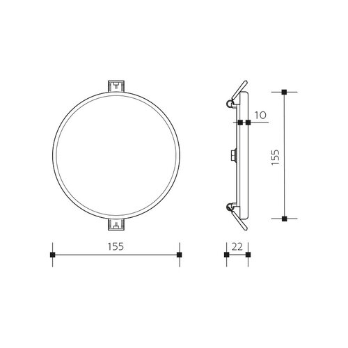 Panlux PN14300007 Podhledové LED svítidlo Downlight Round 12 W, přírodní bílá