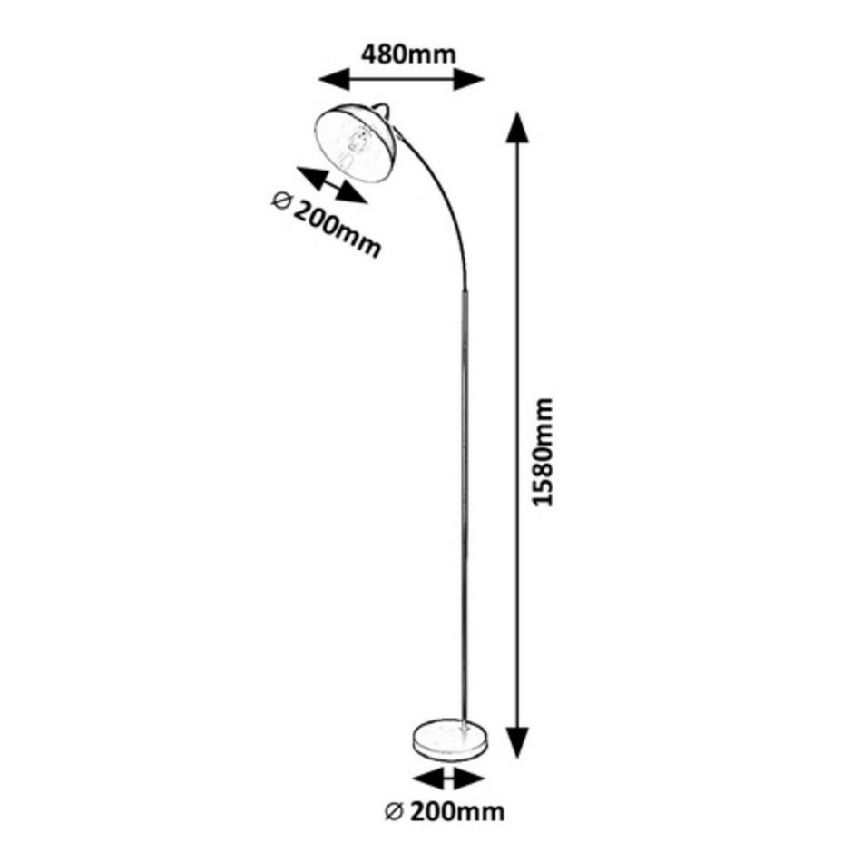 Rabalux 5240 stojací lampa, matná černá