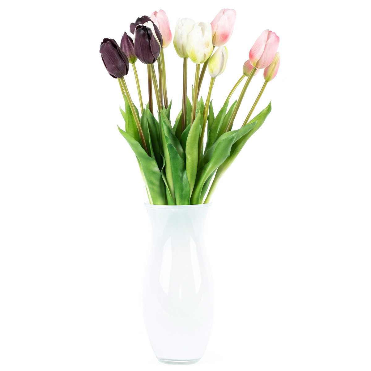 Umělý svazek Tulipánů růžová, 39 cm