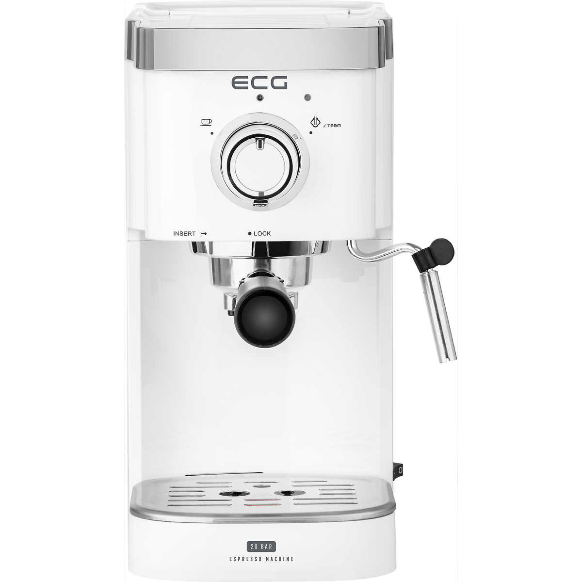 ECG ESP 20301 White pákový kávovar, 1,25 l, bílá