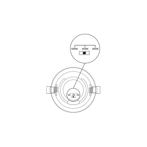 Panlux PN22400003 Podhledové LED svítidlo Downlight CCT Round bílá, 18 W