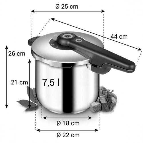 TESCOMA SmartCLICK 7,5 l tlakový hrnec