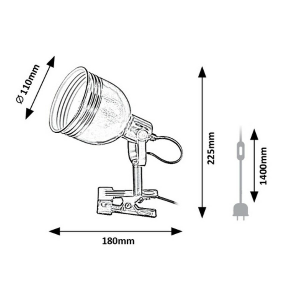 Rabalux RL3092 stolní lampa s klipem