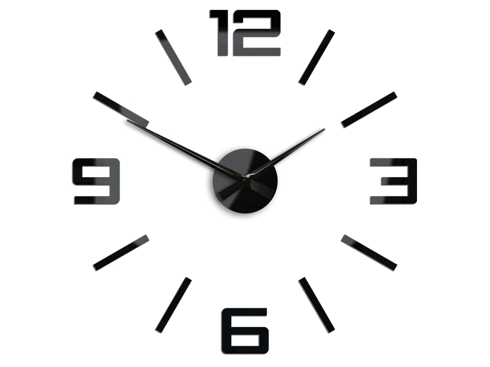 ModernClock 3D nalepovací hodiny Reden černé