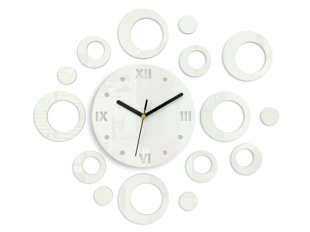 ModernClock 3D nalepovací hodiny Ring bílé