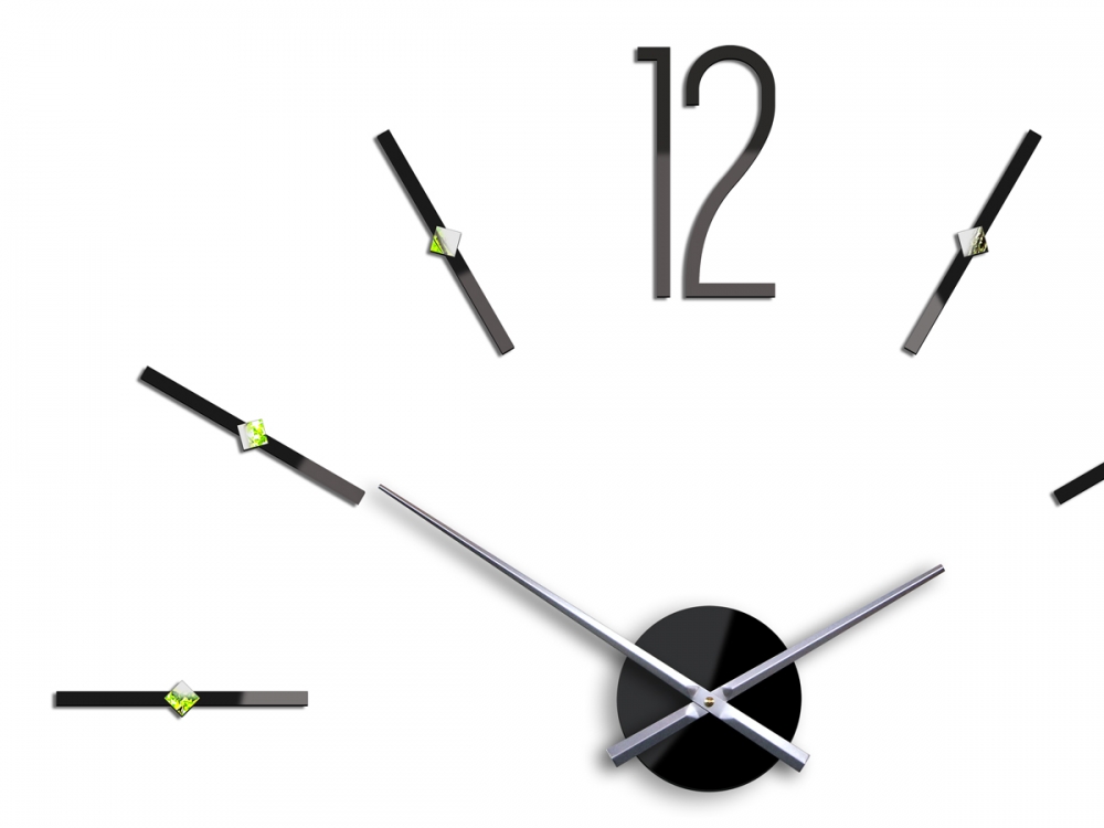 ModernClock 3D nalepovací hodiny Sofia černé