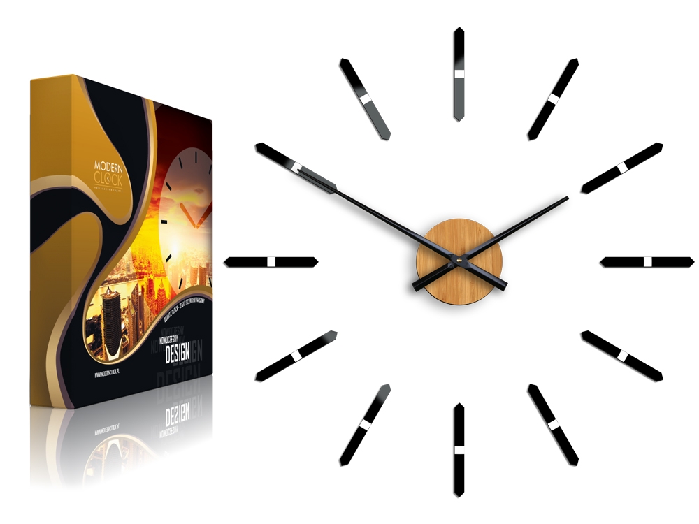 ModernClock 3D nalepovací hodiny Sonne černé