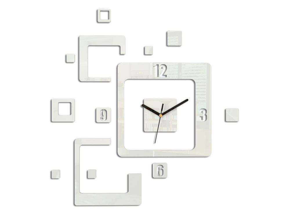 ModernClock 3D nalepovací hodiny Trio bílé