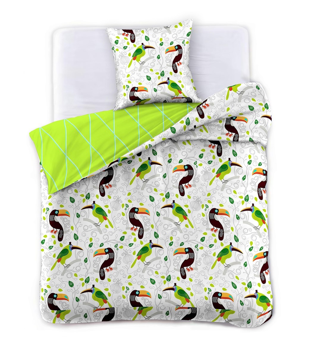 Bavlněné povlečení DecoKing Ducato TOUCAN, velikost 230x220+50x75*2