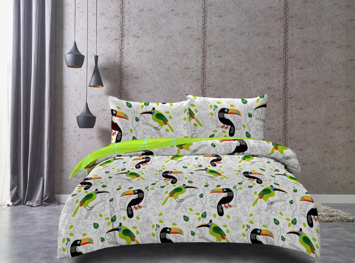 Bavlněné povlečení DecoKing Ducato TOUCAN, velikost 230x220+50x75*2