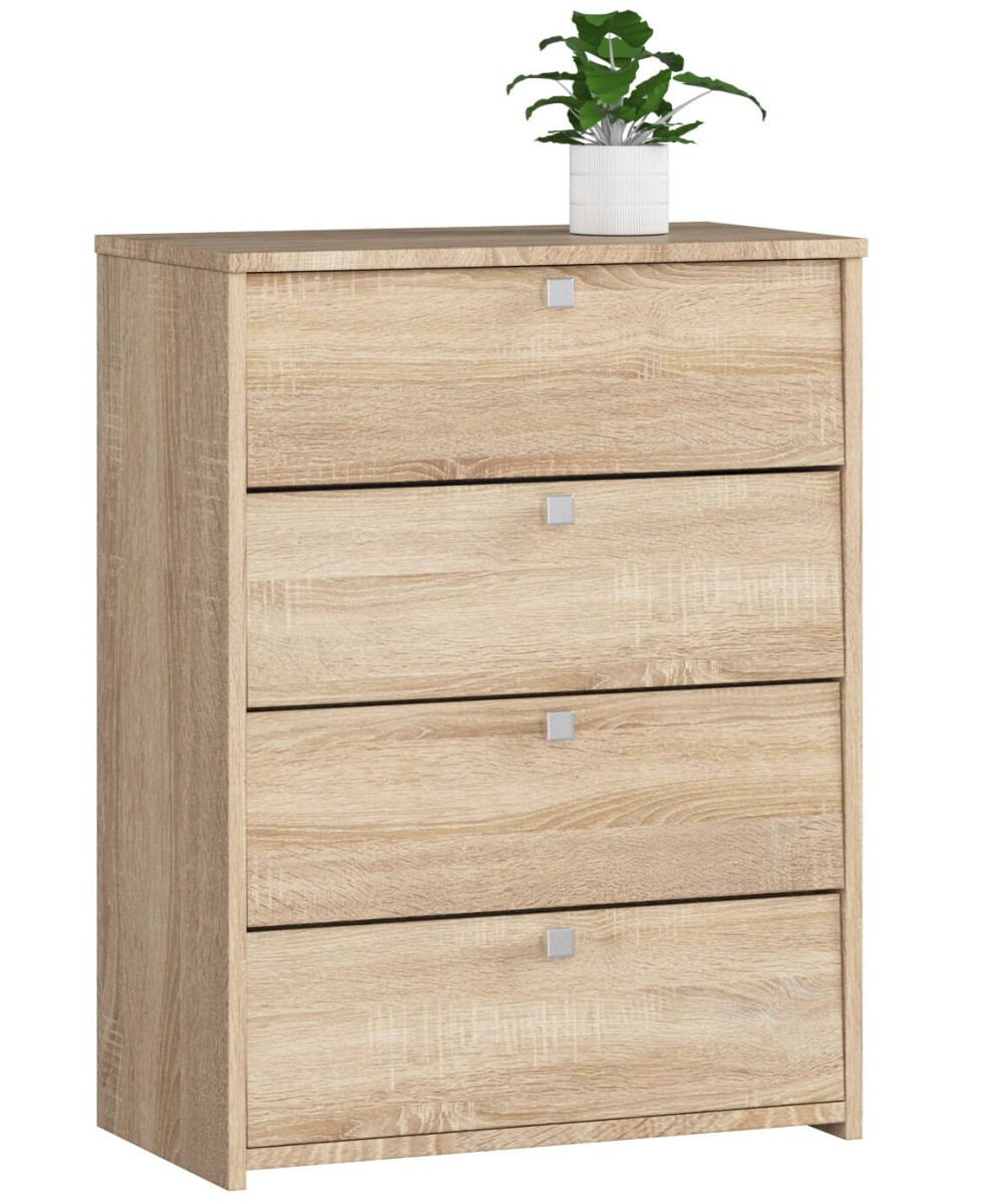 Ak furniture Botník Marienne 60 cm - 4 dvířka dub sonoma