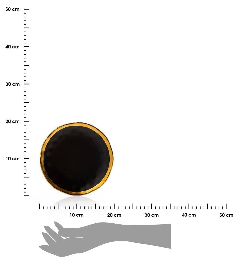 DekorStyle Keramický talíř Lissa 20 cm černý