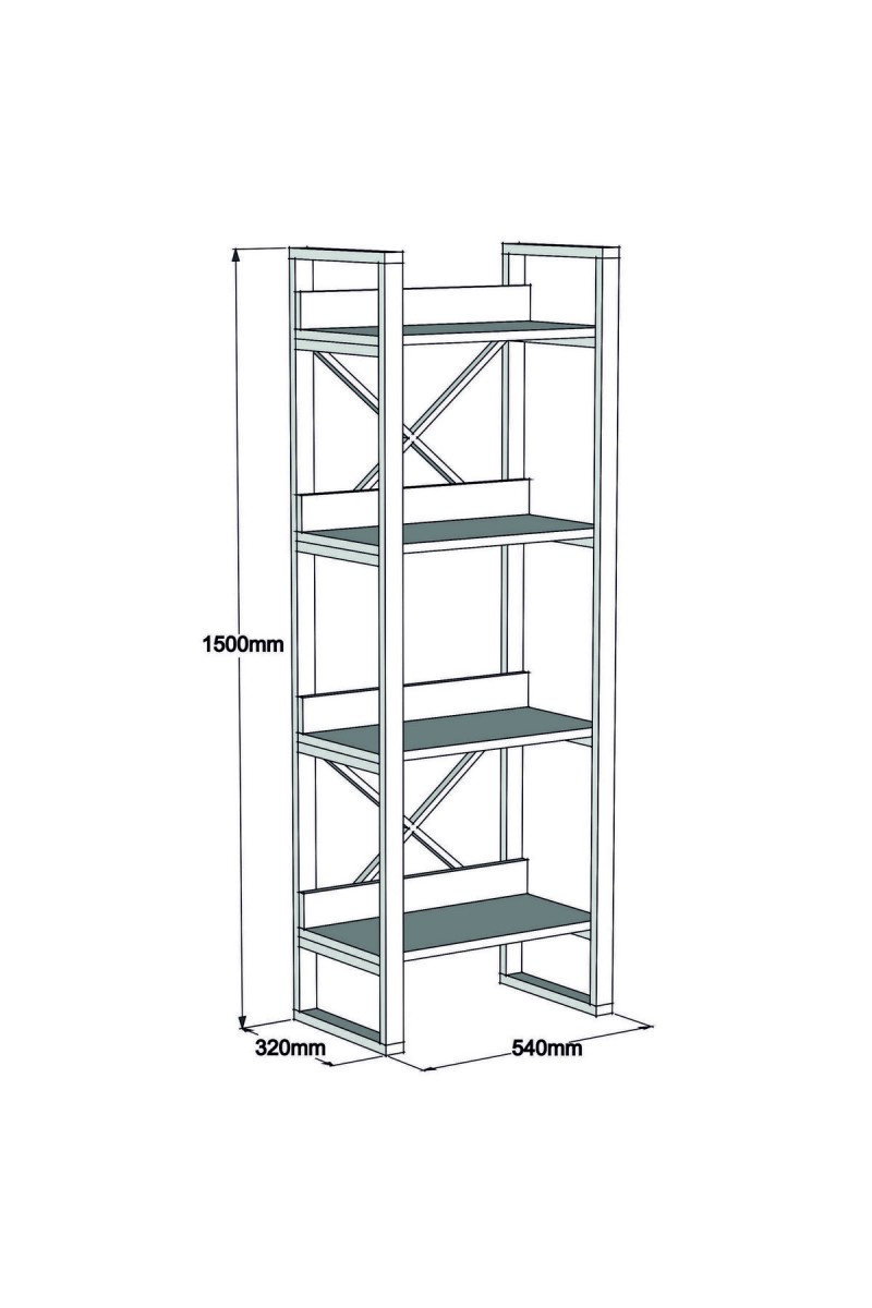 Kalune Design Knihovna Adisa ořech