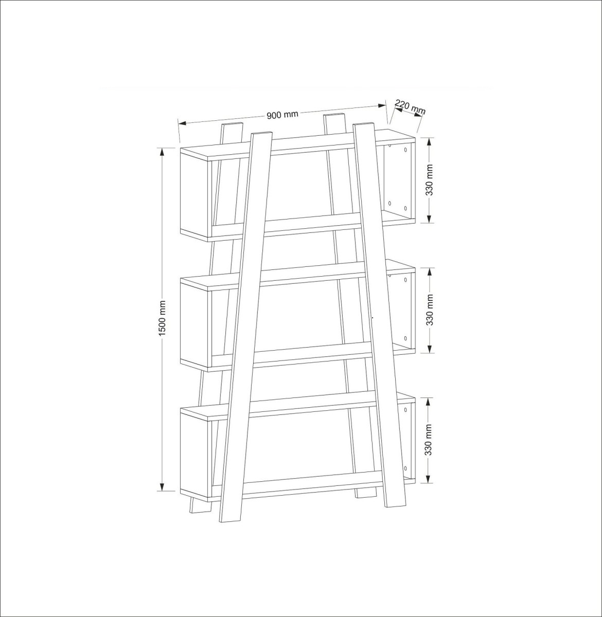 Kalune Design Knihovna Almira bílá