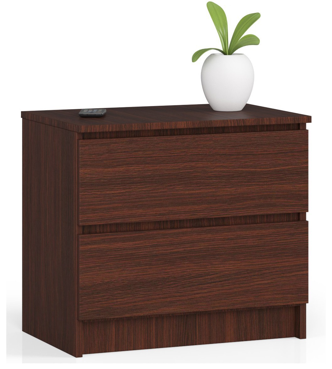 Ak furniture Komoda Kuba 60 cm - 2 šuplíky wenge