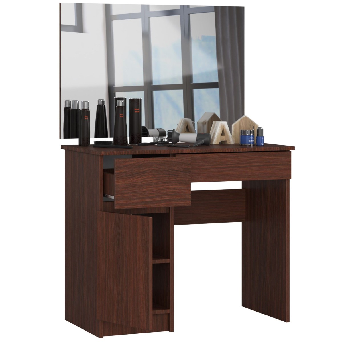 Ak furniture Kosmetický stolek se zrcadlem P-2/SL I wenge levý