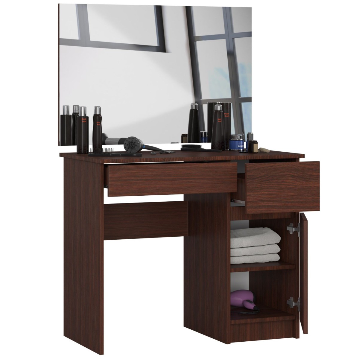 Ak furniture Kosmetický stolek se zrcadlem P-2/SL I wenge pravý