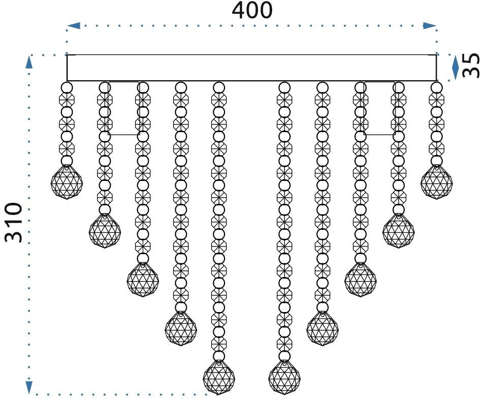 TooLight Křišťálové stropní svítidlo APP515-4C Cristal bílé