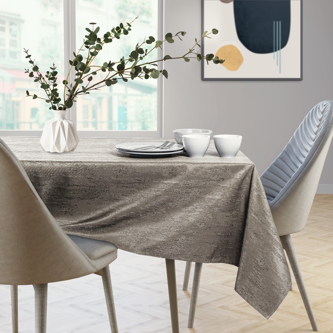 Kulatý ubrus AmeliaHome VESTA cappuccino, velikost r160x160