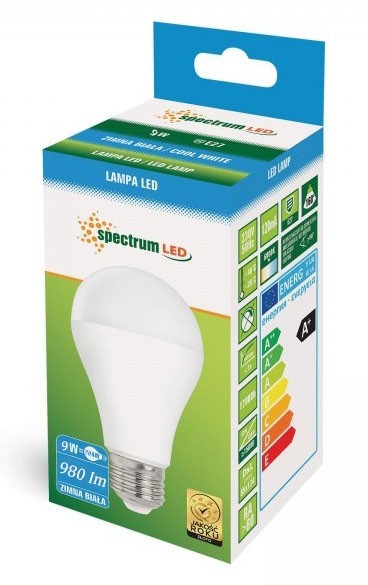 Spectrum LED LED žárovka GLS 9W E27 230V studená bílá