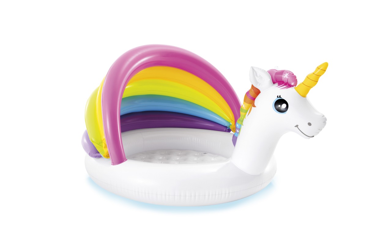 INTEX Nafukovací bazén UNICORN bílý/růžový