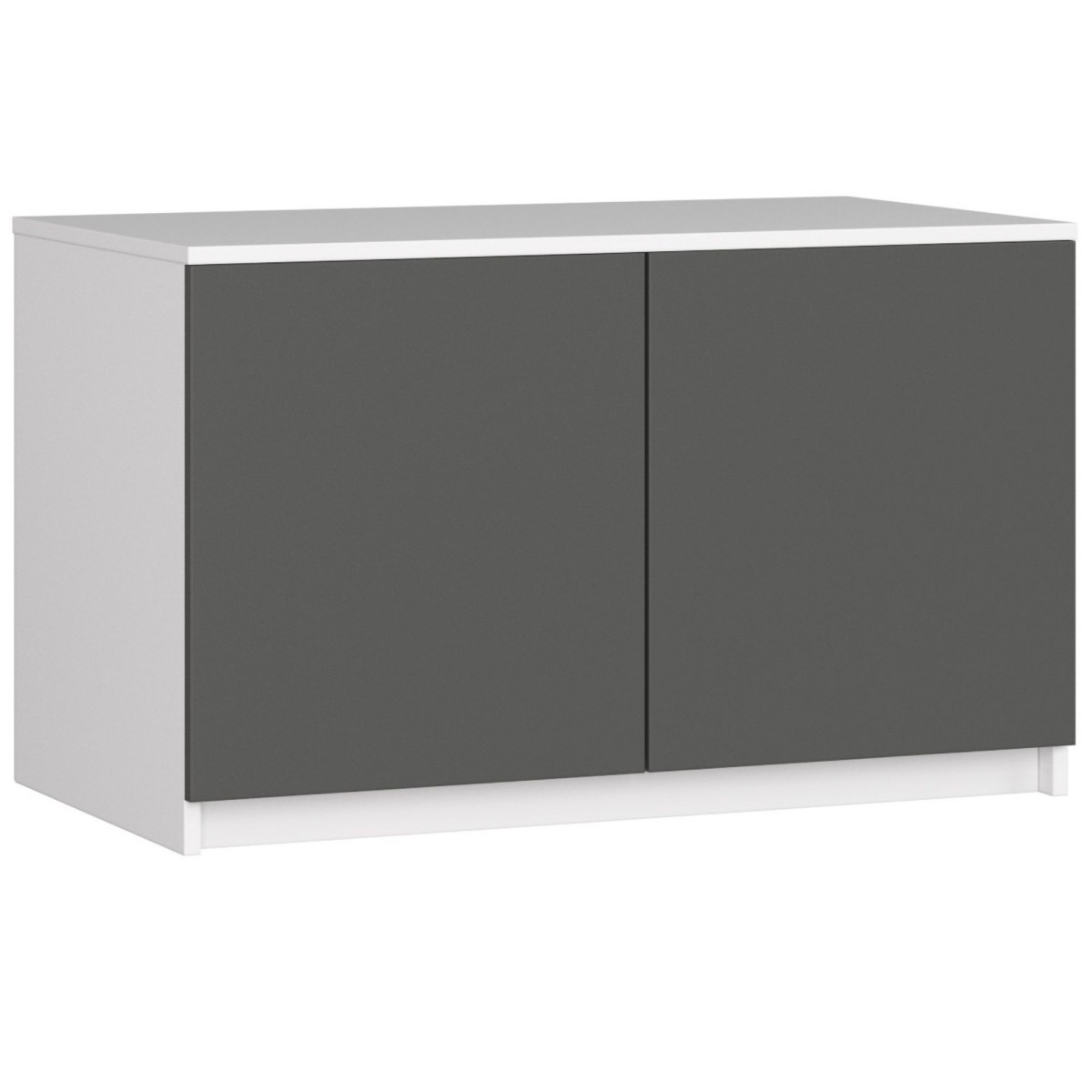 Ak furniture Nástavec na skříň Star 90 cm bílý/šedý grafit mat