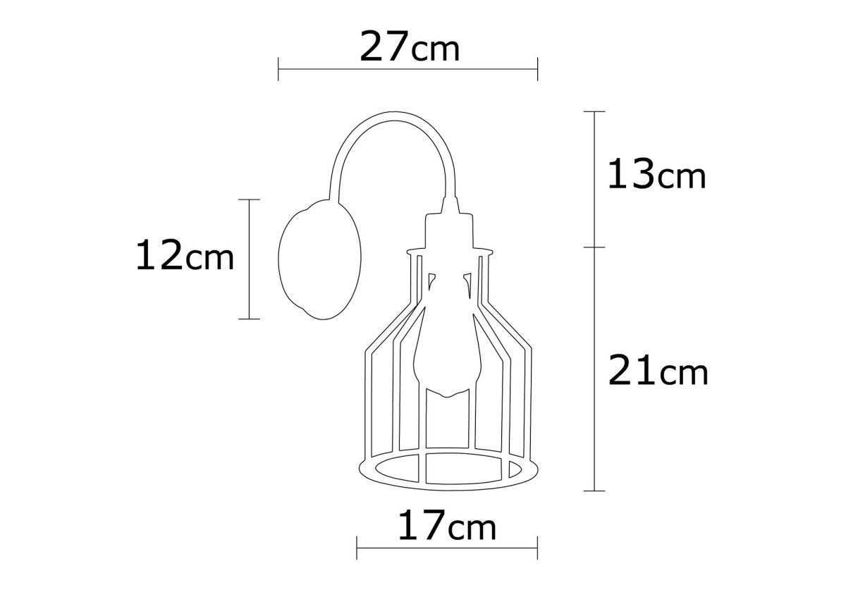 Opviq Nástěnná lampa Alacati černá