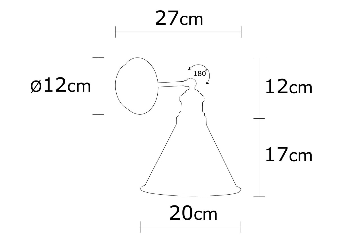 Opviq Nástěnná lampa Berceste IV zlatá