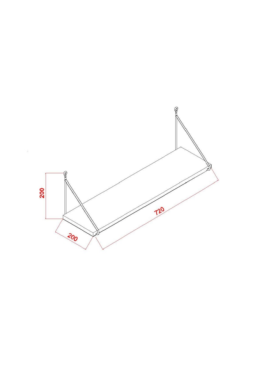 Kalune Design Nástěnná police ARMONI III 72 cm bílá