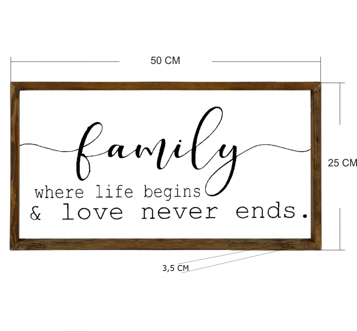 Hanah Home Obraz Family 50x25 cm