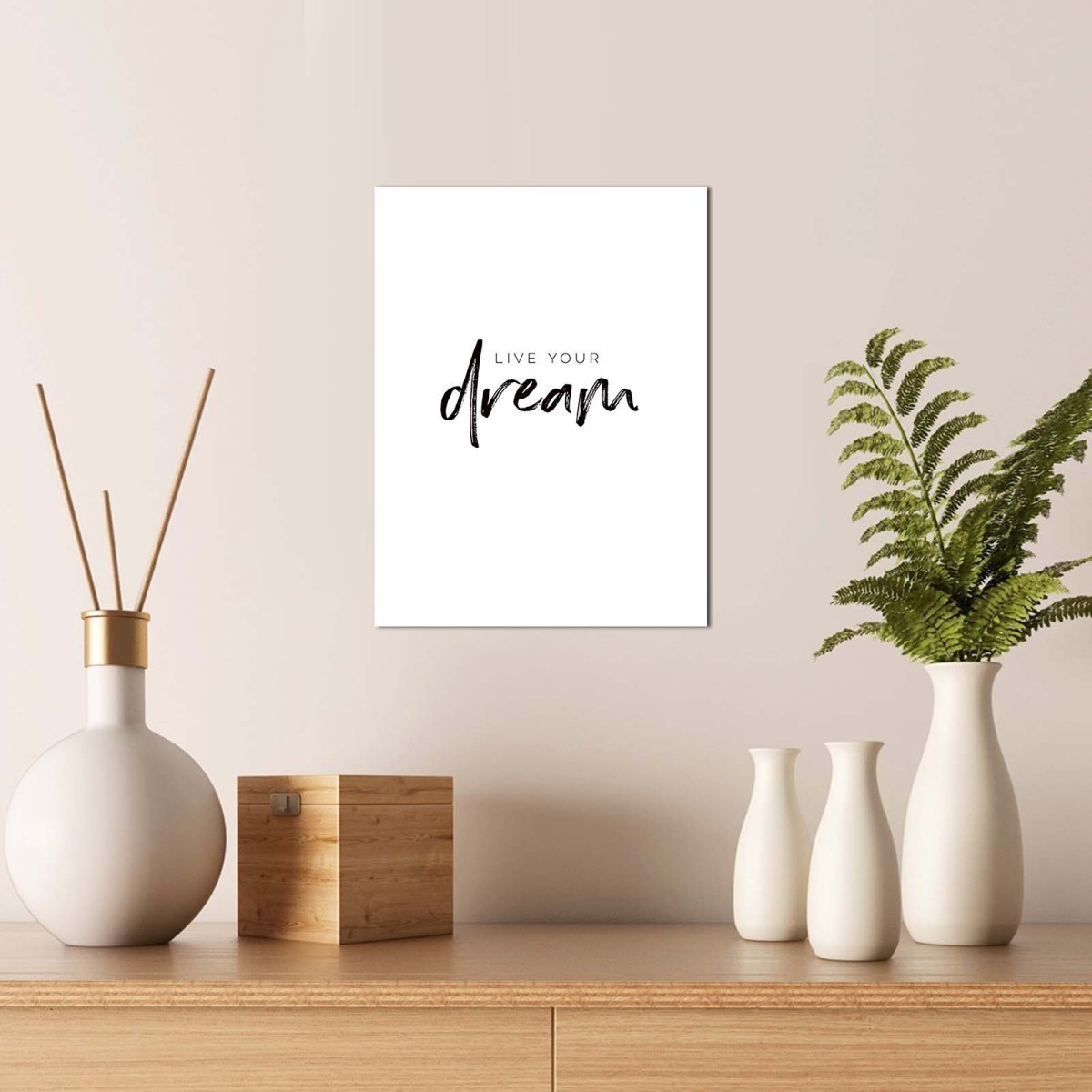 Wallity Obraz LIVE YOUR DREAM 30 x 40 cm