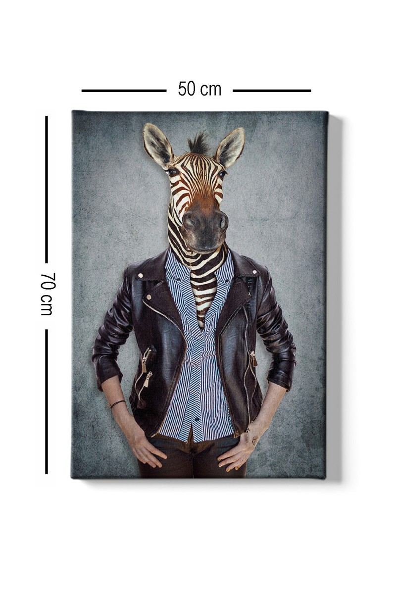 Wallity Obraz na plátně Zebra portrait 50x70 cm