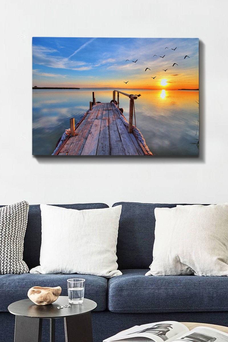 Wallity Obraz PIER BY THE SEA 70 x 100 cm