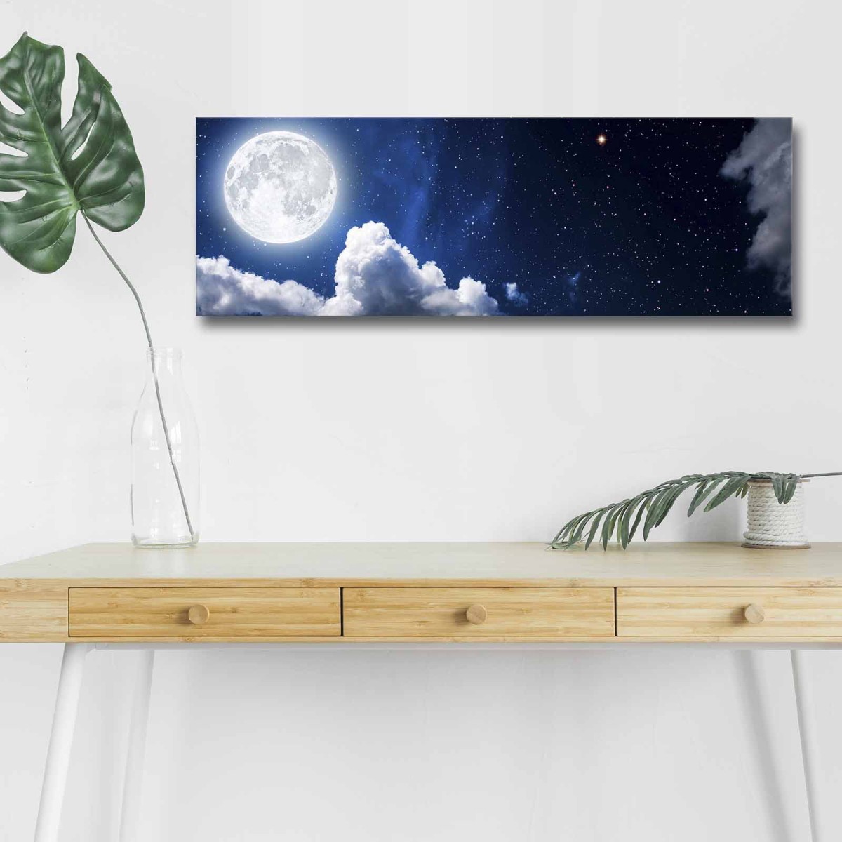 Wallity Obraz s LED osvětlením NOČNÍ NEBE 30 x 90 cm