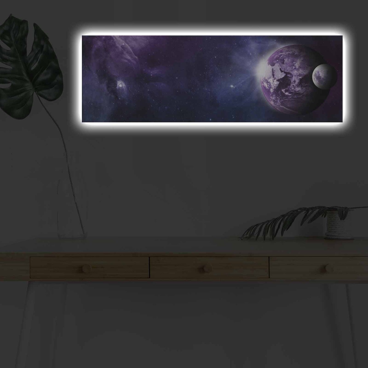 Wallity Obraz s LED osvětlením UNIVERSE 30 x 90 cm