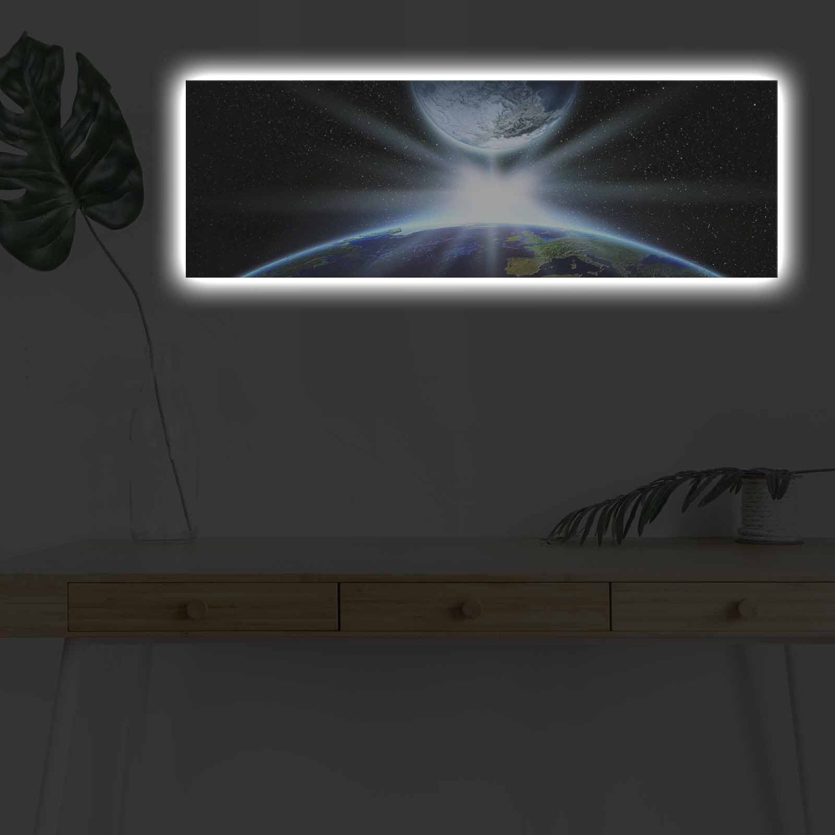 Wallity Obraz s LED osvětlením ZÁBLESK VE VESMÍRU 30 x 90 cm